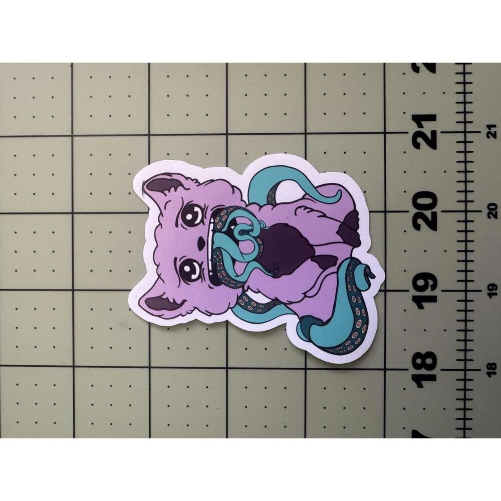 cute creepy kitten tentacle sticker spooky kawaii‎ monster cat